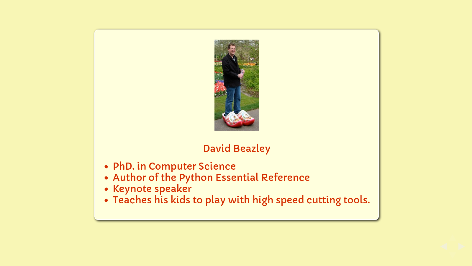 Slide: David Beazley