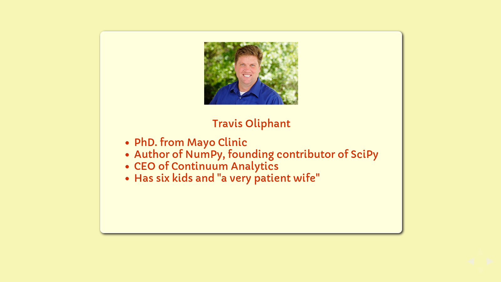 Slide: Travis Oliphant